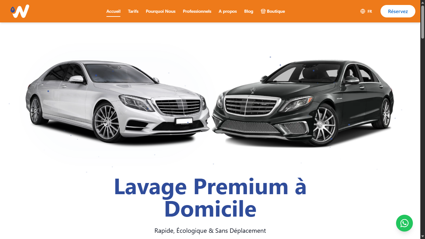 Instawash website screenshot