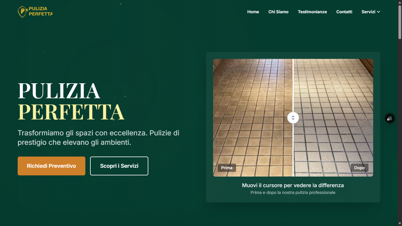 Pulizia Perfetta website screenshot